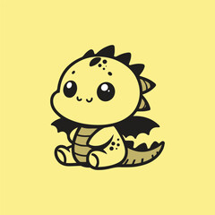 Cute Baby Dragon Illustration Design