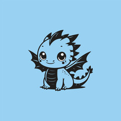 Cute Baby Dragon Illustration Design