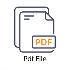 Pdf File Vector icon