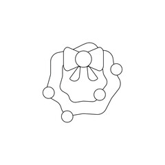 door wreath vector type icon
