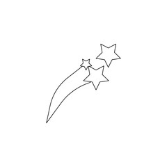 shotting star vector type icon
