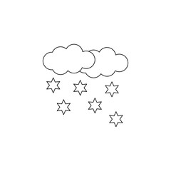 cloud and snow vector type icon