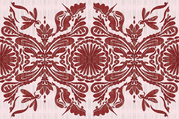 Floral retro vintage ochre seamless pattern, Vector background, for backdrop, wallpapers and textile ornament