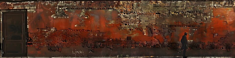 old brick wall concept illustration