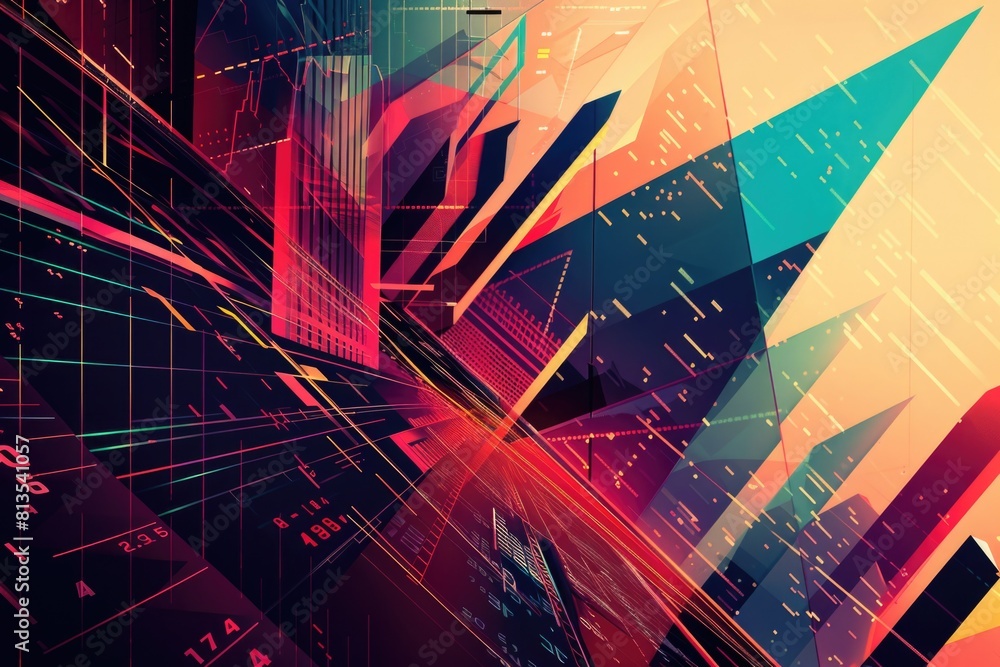 Poster a digital art design of a futuristic city. perfect for technology and urban development concepts
