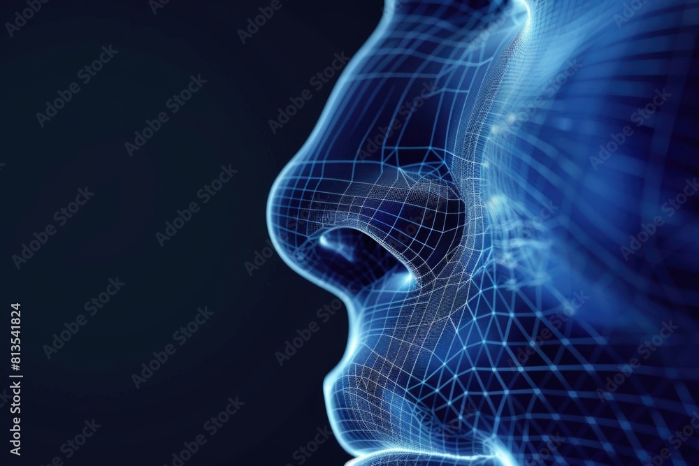 Poster close-up of a person's face. suitable for various concepts