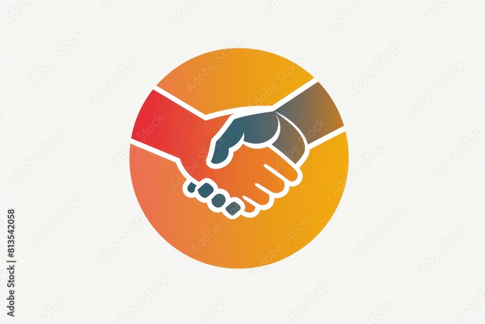 Aufkleber a group of hands shaking each other in a circle. suitable for business networking concept