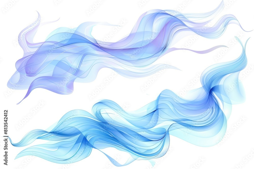 Poster abstract image of wavy blue waves on a white background. suitable for graphic design projects or oce