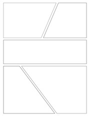 Comic or Manga background, pop art backdrops in frames and panel for mangaka or comic artists