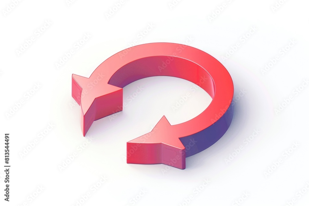 Poster a unique red and blue circular object with two stars. perfect for science fiction or space-themed de