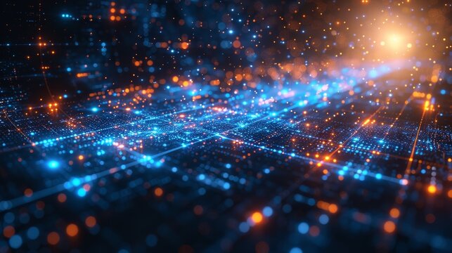 abstract technology background blue color 