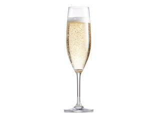 a glass of champagne with bubbles