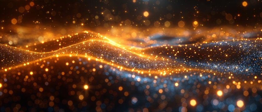 abstract technology background gold color 