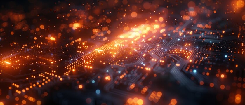 abstract technology background gold color 