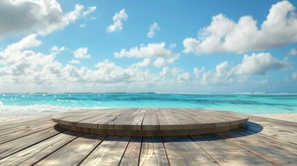 Picture behind the wooden platform with the beach.