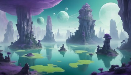 A surreal dreamscape with floating islands and sur upscaled 17