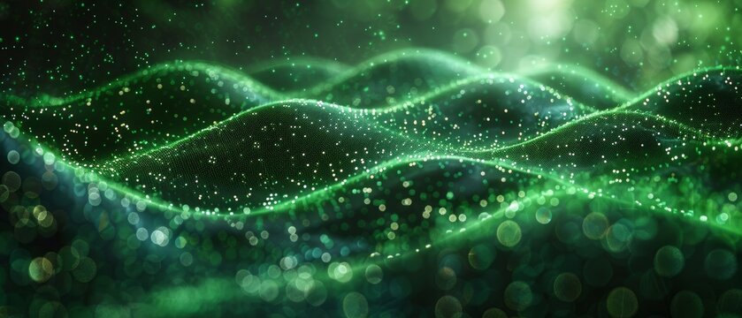 abstract technology background green color 