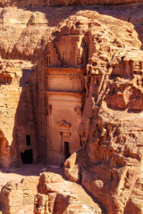 Royal tombs and main street of Petra, Jordan