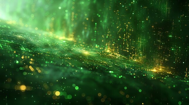 abstract technology background green color 