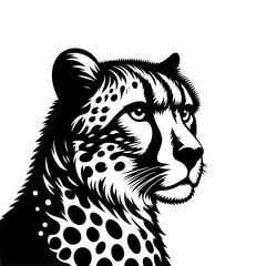 Safari Speed: Cheetah Silhouette Vector - Perfect for Wildlife Designs and Nature Enthusiasts Worldwide- Cheetah Illustration- Minimalist Vector of Cheetah.