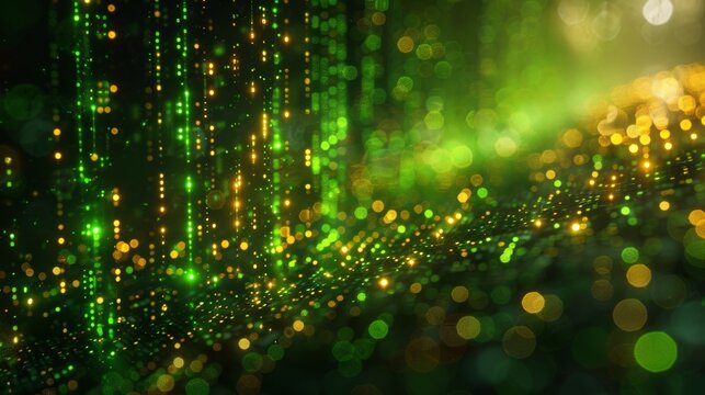 abstract technology background green color 