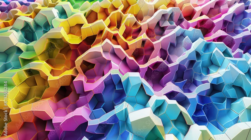 Aufkleber a calming geometric pattern with overlapping ovals and ellipses in shades