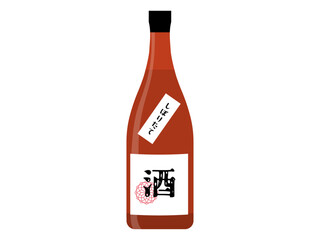 日本酒のボトルのイラスト