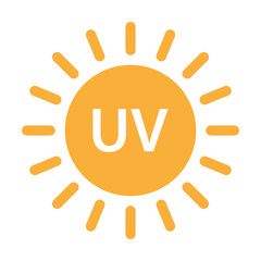 UV radiation icon vector solar ultraviolet light symbol for graphic design, logo, web site, social media, mobile app, ui illustration.