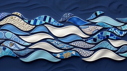 A sophisticated geometric background with an array of translucent shapes, including diamonds and parallelograms, in elegant shades 