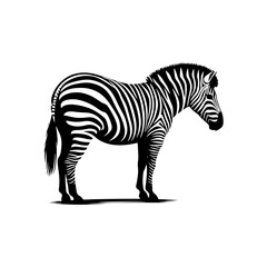 Zebra Silhouette Vector - Perfect for Wildlife Designs and Nature Enthusiasts Alike- Minimalist Zebra Illustration. © WASEE
