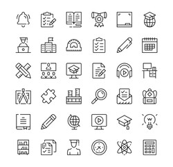 Business consulting icons set. Vector line icons. Black outline stroke symbols