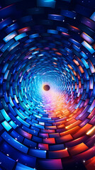 Obraz premium Abstract colorful light tunnel background