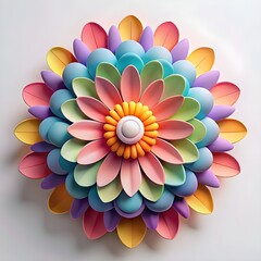 cute colorful flower with copy space for text mass