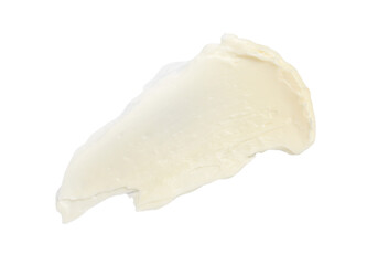 Tasty butter on white background, top view