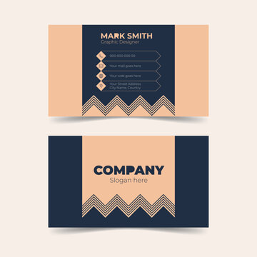 Business and personal use Vector illustration design. Double sided wavy lines shiny corporate editable modern presentation card