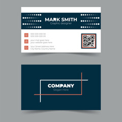 Minimal Business Card. Double sided modern presentation with luxury view creative and clean minimalist style