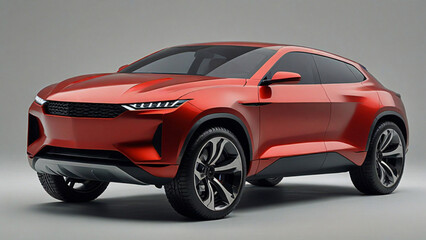 Fototapeta premium Red Modern SUV car 