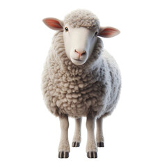 a sheep standing, transparent background, animal set