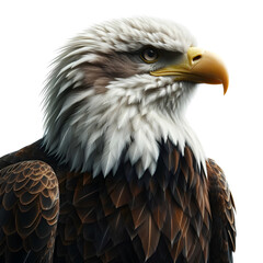 Obraz premium a stunning bald eagle, transparent background, animal set
