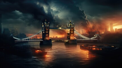 bridge at night - Powered by Adobe
