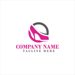  woman face beauty line logo design template flat vector