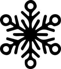 snowflakes thin line icon. simple snowflake, for report, presentation, diagram, web design. ice symbol