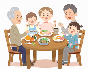 Joyful Moments Captured. A Vibrant Vector Illustration of Grandparents Day Celebration