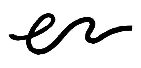 Obraz premium Dry brush mark, pencil squiggle and scribble. Hand drawn vector crayon various line, spiral and doodle. Black rough highlighter, chalk stroke, pencil divider. 