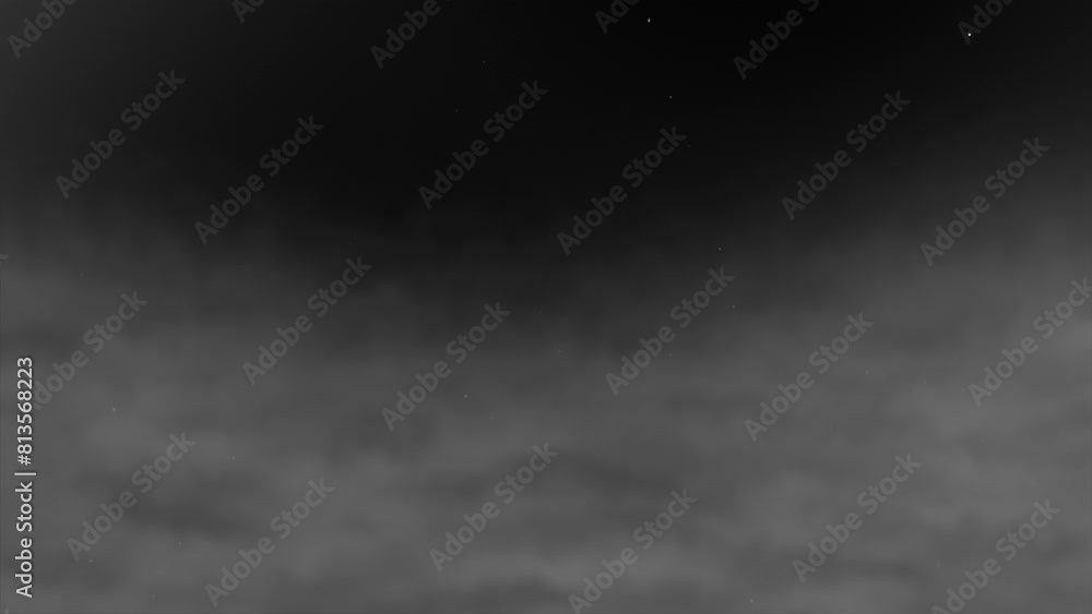 Poster 3d cloud smoke gas vapor mist haze fog on starry night time space universe background animation moti