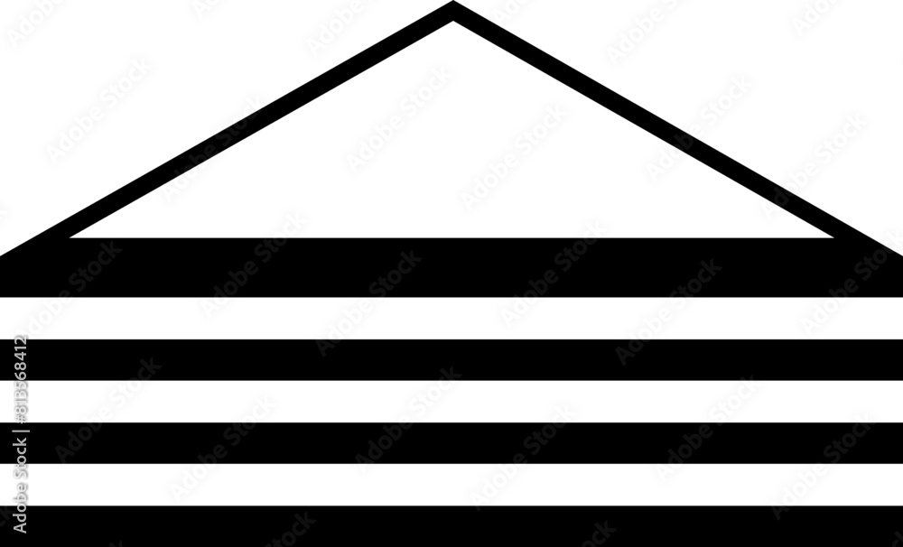 Poster abstract black and white geometric design element. three dimensional shape.