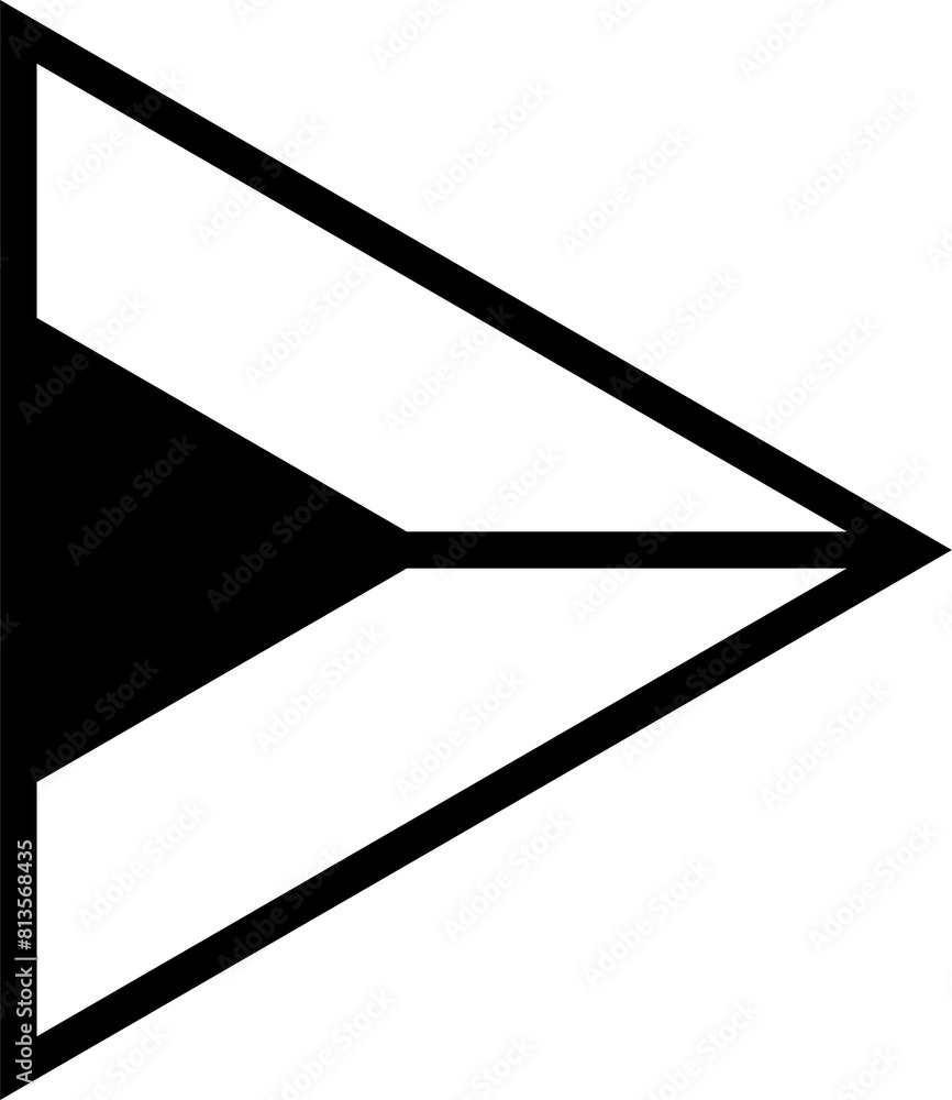 Poster abstract black and white geometric design element. three dimensional shape.
