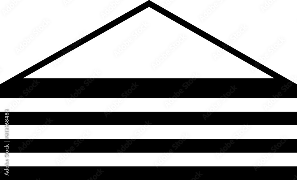 Poster abstract black and white geometric design element. three dimensional shape.