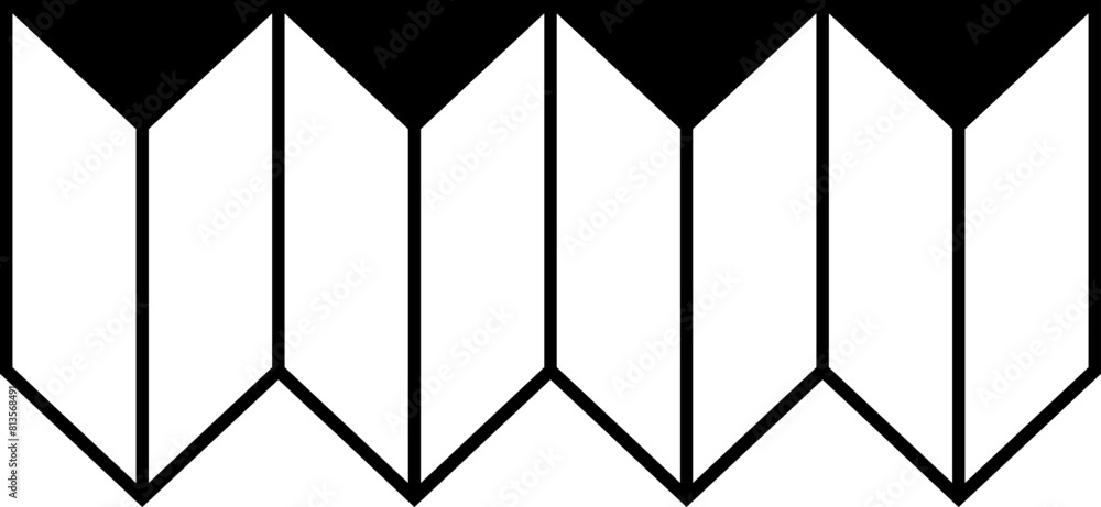 Poster abstract black and white geometric design element. three dimensional shape.