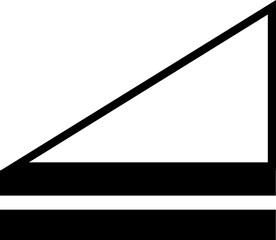 Abstract black and white geometric design element. Three dimensional shape.